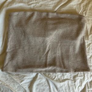 DONNI Sweater Tube Top in Oatmeal